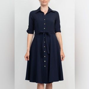 NWT Sharagano Collared Short Sleeve Dress